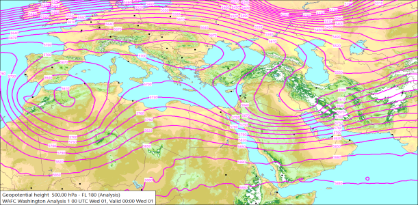 500hPa 00Z 01/01/2025 09:50