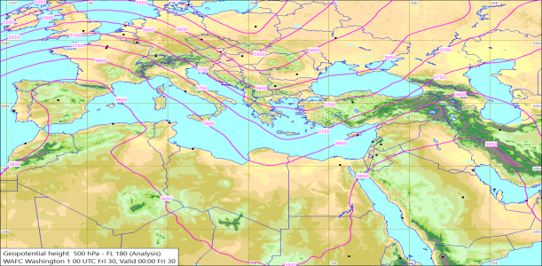 500hPa 00Z 30/10/2020 10:18