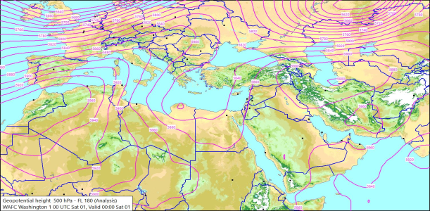 500hPa 00Z 01/08/2026 10:28