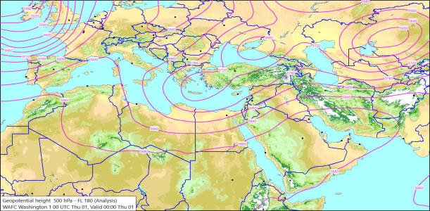 500hPa 00Z 01/10/2026 11:31