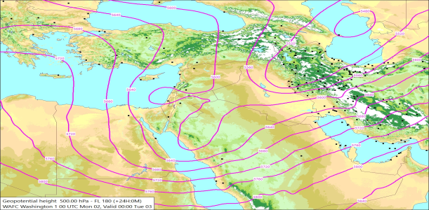 500hPa +24 Hours 02/03/2026 10:46