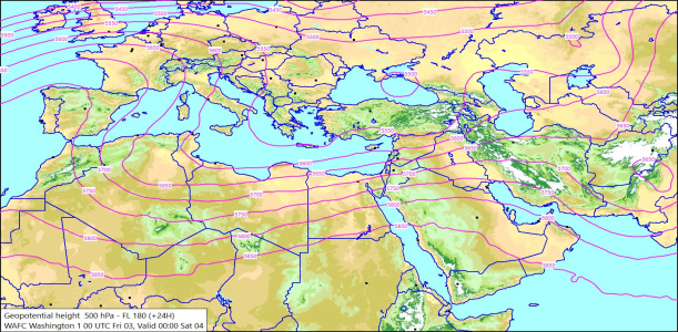 500hPa +24 Hours 03/04/2026 10:02