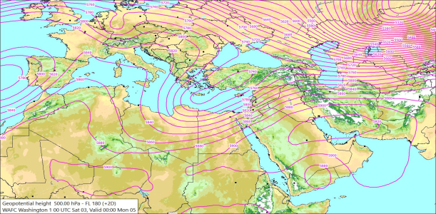 500hPa +24 Hours 03/10/2026 10:30