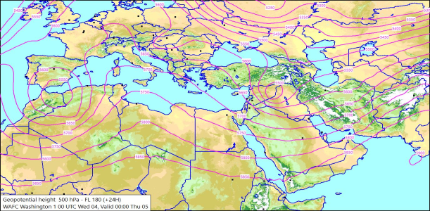500hPa +24 Hours 04/03/2026 11:14