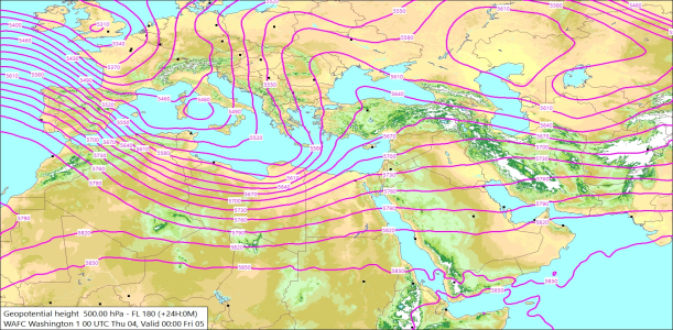 500hPa +24 Hours 04/12/2025 10:18