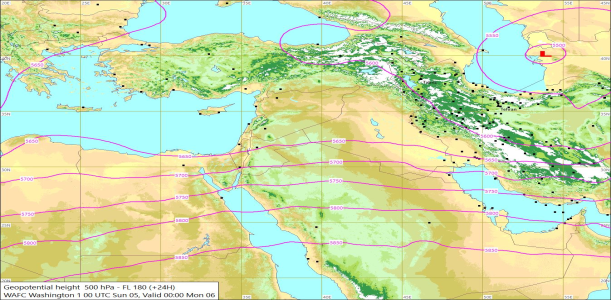 500hPa +24 Hours 05/04/2026 11:24