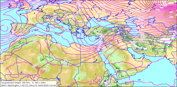 500hPa +24 Hours 05/10/2026 11:32