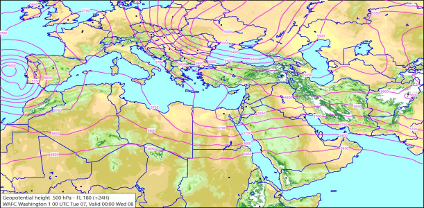 500hPa +24 Hours 07/04/2026 11:15