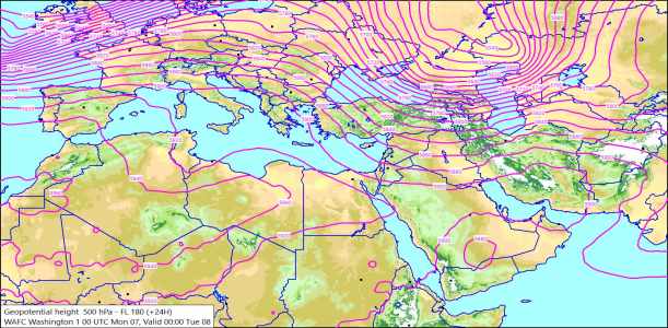 500hPa +24 Hours 07/09/2026 10:17