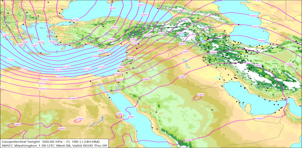 500hPa +24 Hours 08/10/2025 10:11