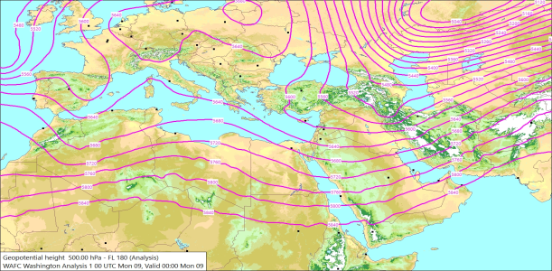 500hPa 00Z 09/03/2026 11:10