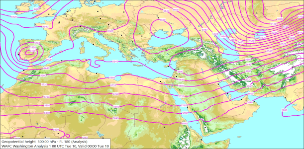 500hPa 00Z 10/03/2026 11:14