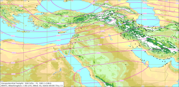 500hPa +24 Hours 10/06/2026 11:17