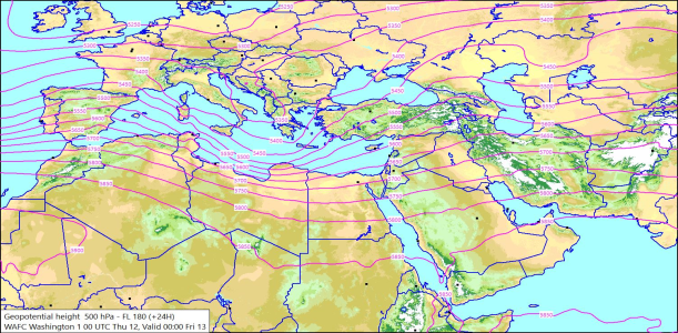 500hPa +24 Hours 12/02/2026 11:19