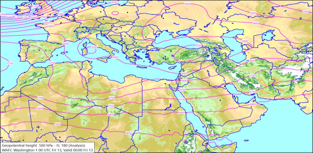 500hPa 00Z 13/03/2026 12:17
