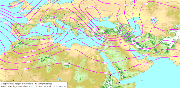 500hPa 00Z 13/04/2026 09:47