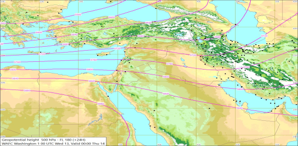 500hPa +24 Hours 13/05/2026 11:02