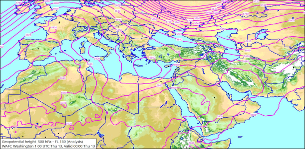 500hPa 00Z 13/08/2026 10:30