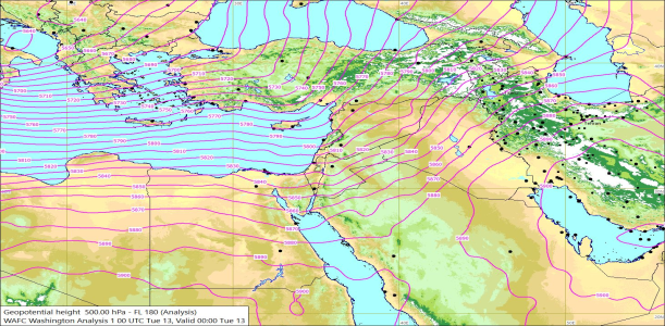 500hPa 00Z 13/10/2026 09:58