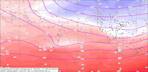 500hPa 00Z 13/12/2025 10:23