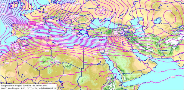 500hPa +24 Hours 14/05/2026 11:17