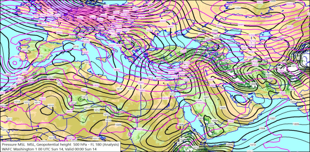 500hPa 00Z 14/06/2026 10:06