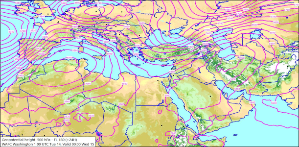 500hPa +24 Hours 14/07/2026 09:56