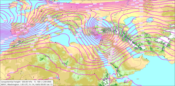 500hPa +24 Hours 14/11/2025 11:06