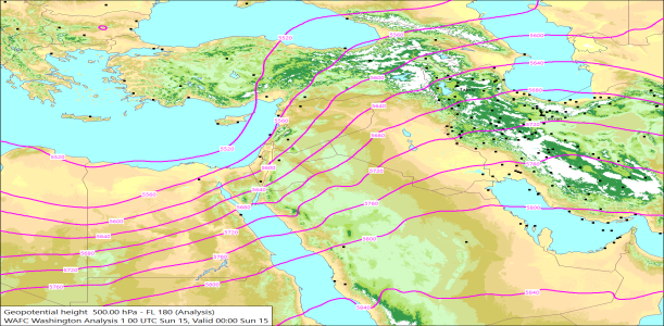 500hPa 00Z 15/03/2026 10:52
