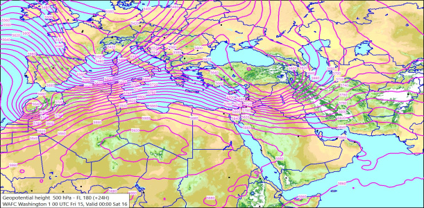 500hPa +24 Hours 15/05/2026 09:33