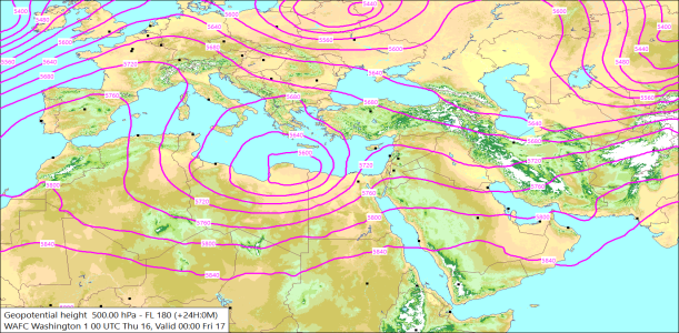 500hPa +24 Hours 16/04/2026 11:11