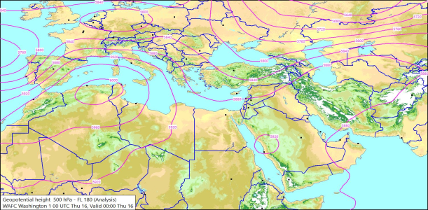 500hPa 00Z 16/07/2026 13:32