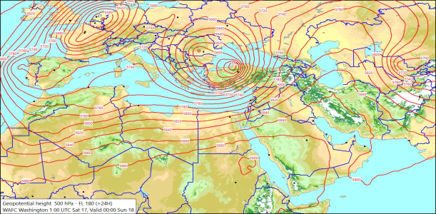 500hPa +24 Hours 17/10/2026 09:19