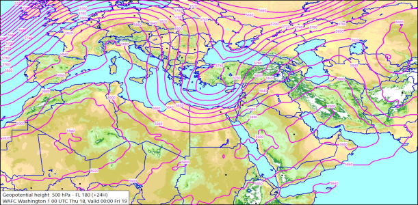 500hPa +24 Hours 18/06/2026 10:32