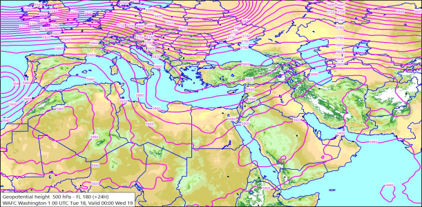 500hPa +24 Hours 18/08/2026 10:41