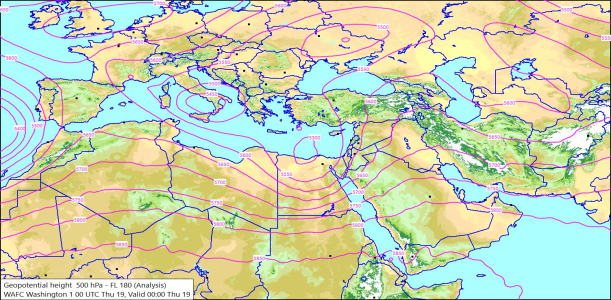 500hPa 00Z 19/03/2026 11:31