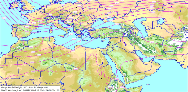 500hPa +24 Hours 19/11/2025 10:33