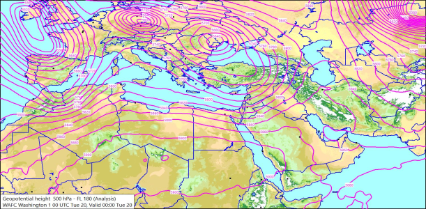 500hPa 00Z 20/10/2026 11:14