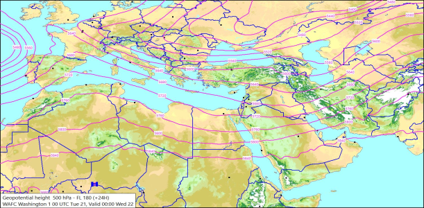 500hPa +24 Hours 21/04/2026 11:13