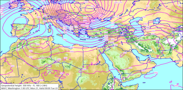500hPa +24 Hours 21/09/2026 10:30