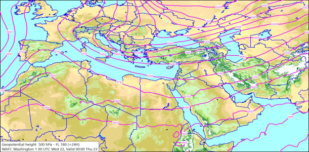 500hPa +24 Hours 22/04/2026 11:02