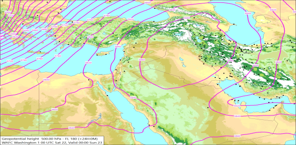 500hPa +24 Hours 22/11/2025 11:23