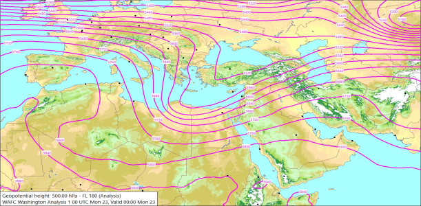 500hPa 00Z 23/02/2026 11:38
