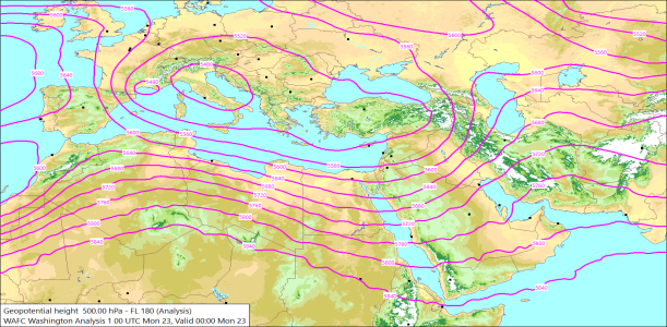 500hPa 00Z 23/03/2026 11:07