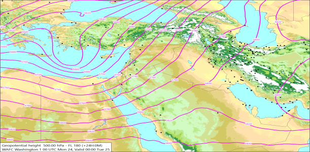 500hPa +24 Hours 24/11/2025 10:23