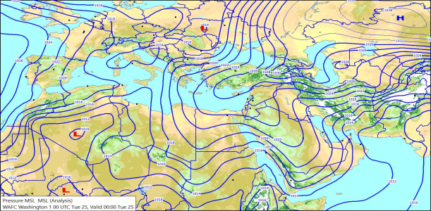 Surface 00Z 25/03/2025 09:58