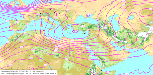 500hPa 00Z 25/03/2026 11:03