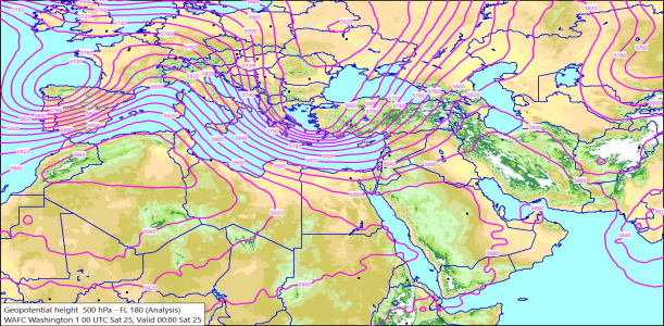 500hPa 00Z 25/07/2026 10:50