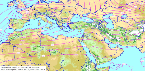 500hPa 00Z 25/12/2025 10:40