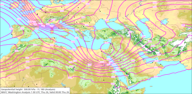 500hPa 00Z 26/03/2026 13:00